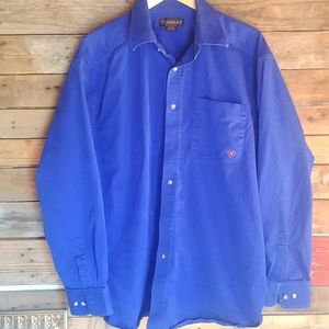 Ariat Blue Western heavy button down shirt
